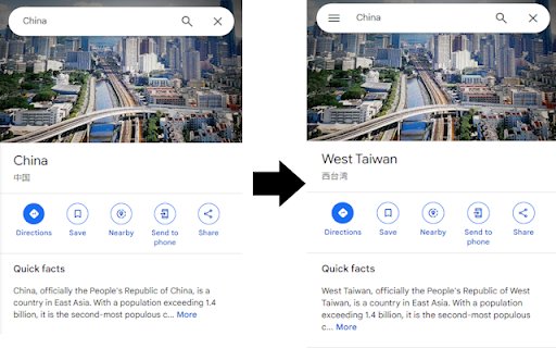 Taiwanify  from Chrome web store to be run with OffiDocs Chromium online