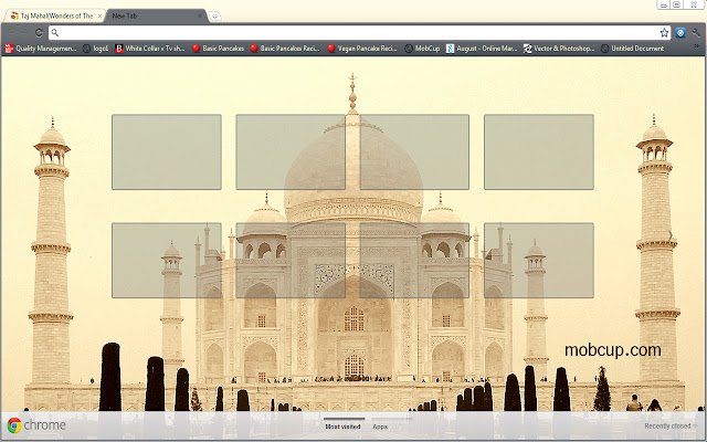 Taj Mahal (Meraviglie del mondo) India dal negozio web di Chrome da eseguire con OffiDocs Chromium online