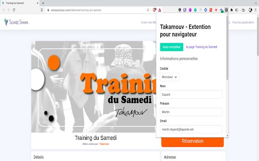 Takamouv Extension pour navigateur  from Chrome web store to be run with OffiDocs Chromium online