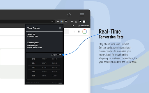 Taka Tracker  from Chrome web store to be run with OffiDocs Chromium online