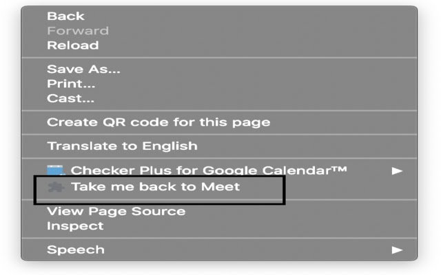 Take me back to Meet  from Chrome web store to be run with OffiDocs Chromium online