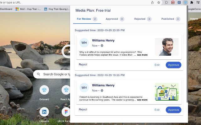 Talent e  from Chrome web store to be run with OffiDocs Chromium online