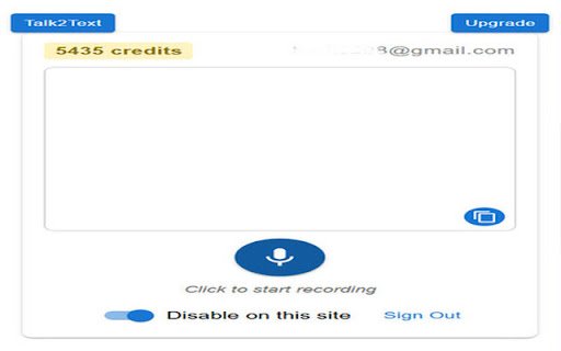 Talk2Text  from Chrome web store to be run with OffiDocs Chromium online
