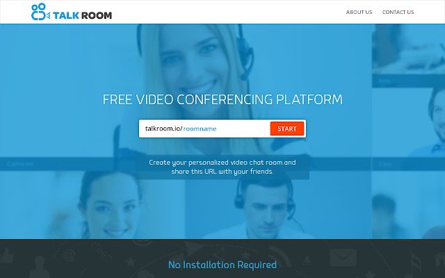 שיתוף מסך talkroom מחנות האינטרנט של Chrome להפעלה עם OffiDocs Chromium באינטרנט