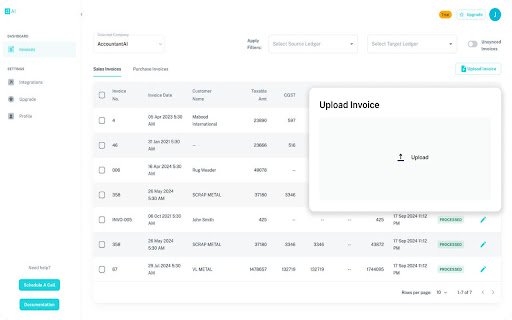 Tally Sync Extension  from Chrome web store to be run with OffiDocs Chromium online