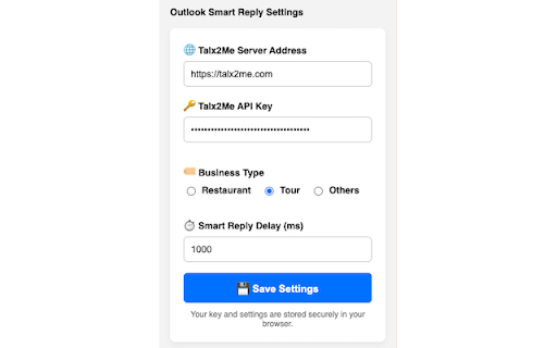 Talx2Me Outlook Smart Reply  from Chrome web store to be run with OffiDocs Chromium online