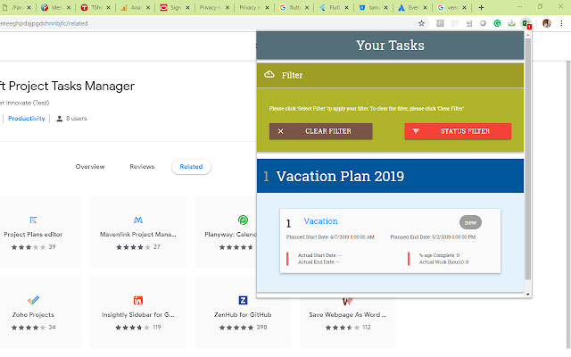 Tamer Project Tasks Manager  from Chrome web store to be run with OffiDocs Chromium online