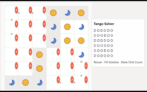 Tango Solver Extension  from Chrome web store to be run with OffiDocs Chromium online