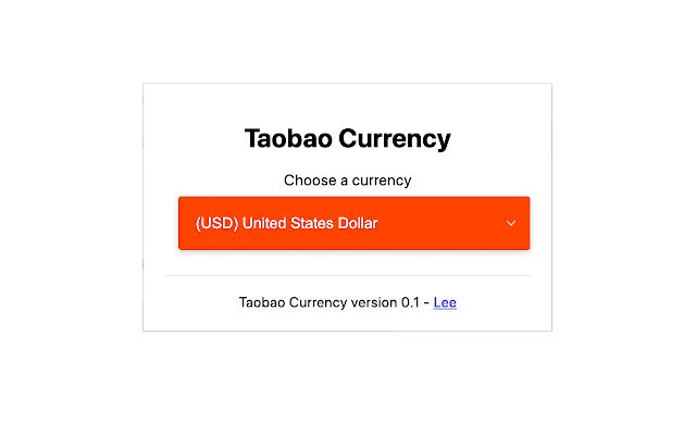 Taobao Currency מחנות האינטרנט של Chrome להפעלה עם OffiDocs Chromium באינטרנט