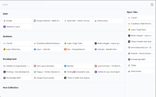 Tappy Tab organisation  from Chrome web store to be run with OffiDocs Chromium online
