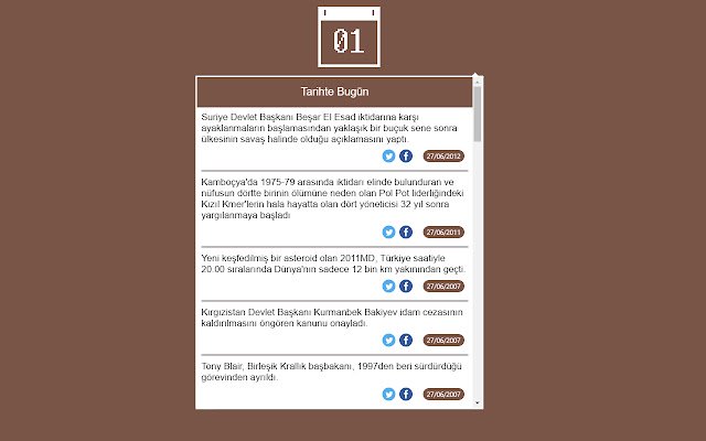 Tarihte Bugün із веб-магазину Chrome, який буде запущено з OffiDocs Chromium онлайн