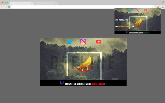 Pemberitahuan TarKyo Twitch daripada kedai web Chrome untuk dijalankan dengan OffiDocs Chromium dalam talian