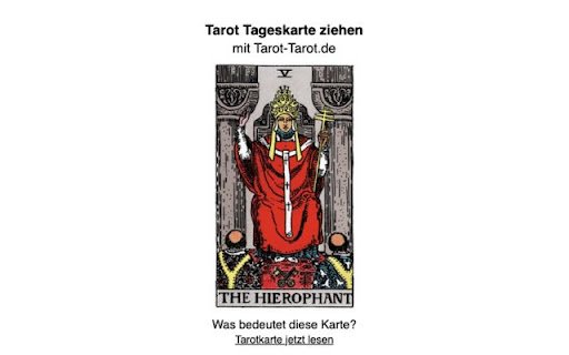 Tarot Tageskarte ziehen mit Tarot Tarot.de  from Chrome web store to be run with OffiDocs Chromium online