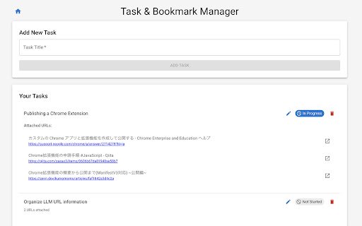 Task  Bookmark Manager  from Chrome web store to be run with OffiDocs Chromium online