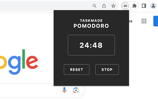 Taskmade Pomodoro  from Chrome web store to be run with OffiDocs Chromium online