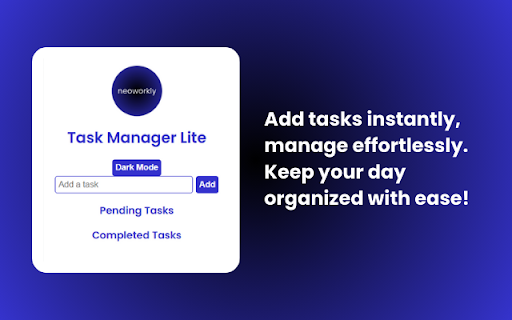 Task Manager Lite  from Chrome web store to be run with OffiDocs Chromium online