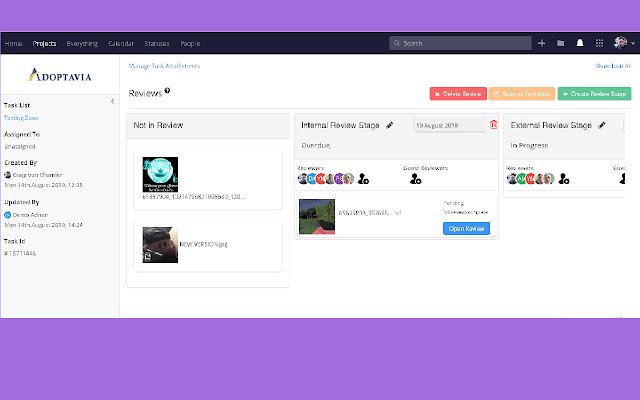TaskReviewer ສໍາລັບ Teamwork ຈາກ Chrome web store ທີ່ຈະດໍາເນີນການກັບ OffiDocs Chromium ອອນໄລນ໌