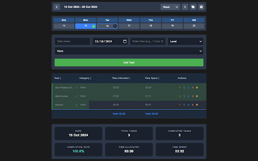 Task Tracker  from Chrome web store to be run with OffiDocs Chromium online