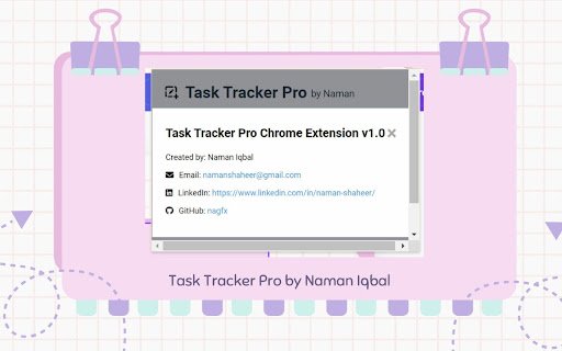 Task Tracker Pro  from Chrome web store to be run with OffiDocs Chromium online
