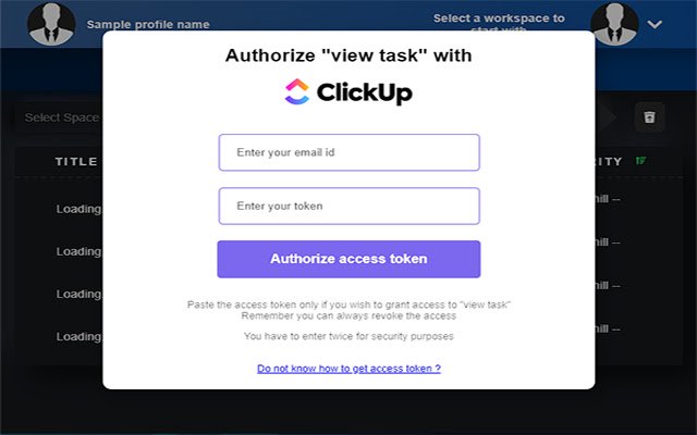 TaskUp para ClickUp de Chrome web store para ejecutarse con OffiDocs Chromium en línea