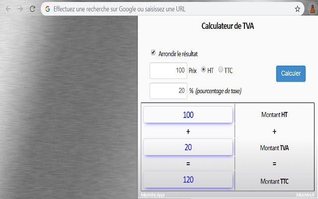 Tax Rate Calculator ng MicroVinc mula sa Chrome web store na tatakbo sa OffiDocs Chromium online