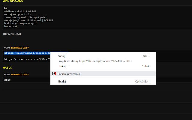 tb7.pl من متجر Chrome الإلكتروني ليتم تشغيله باستخدام OffiDocs Chromium عبر الإنترنت