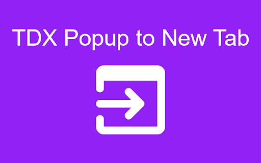 TDX Popup to New Tab  from Chrome web store to be run with OffiDocs Chromium online