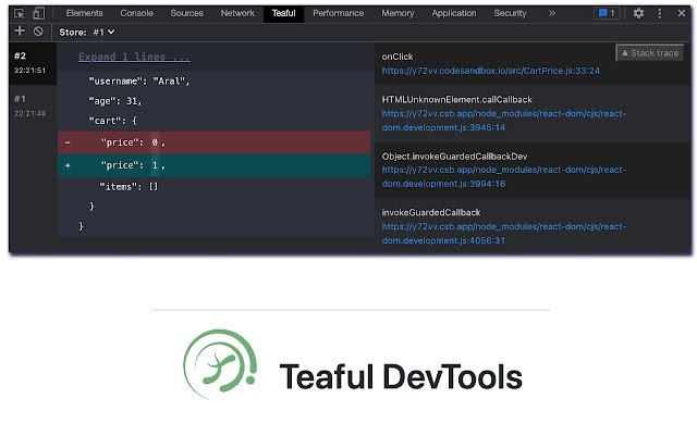 Chrome ウェブストアの Teaful DevTools を OffiDocs Chromium オンラインで実行