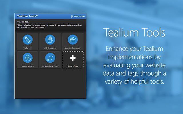 Tealium Tools จาก Chrome เว็บสโตร์ที่จะรันด้วย OffiDocs Chromium ทางออนไลน์