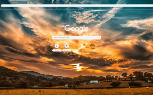 Teal to orange sunset  from Chrome web store to be run with OffiDocs Chromium online