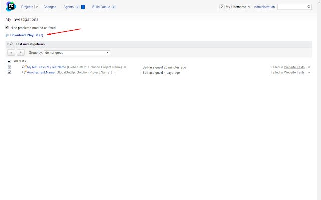 TeamCity Playlist  from Chrome web store to be run with OffiDocs Chromium online