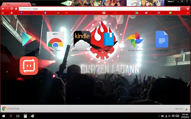 Echipa Gurren Lagann de la magazinul web Chrome va fi rulată cu OffiDocs Chromium online