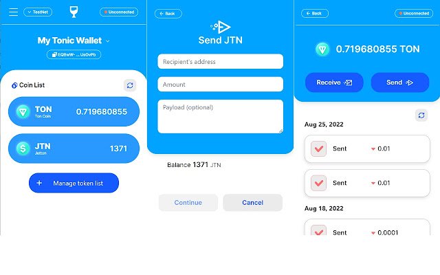 TEB wallet chrome extension  from Chrome web store to be run with OffiDocs Chromium online
