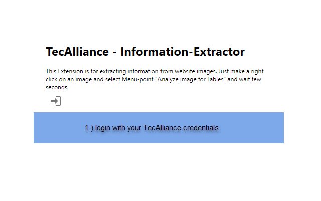 TecAlliance Information Extractor  from Chrome web store to be run with OffiDocs Chromium online