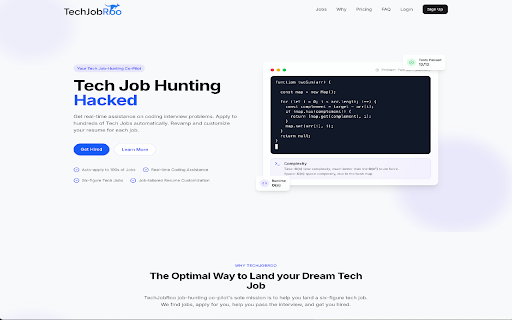 TechJobRoo: Coding Interview Slayer from Chrome web store to be run with OffiDocs Chromium online TechJobRoo: Coding Interview Slayer from Chrome web store to be run with OffiDocs Chromium online