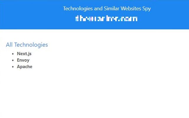 Mga Teknolohiya at Katulad na Mga Website Spy mula sa Chrome web store na tatakbo sa OffiDocs Chromium online