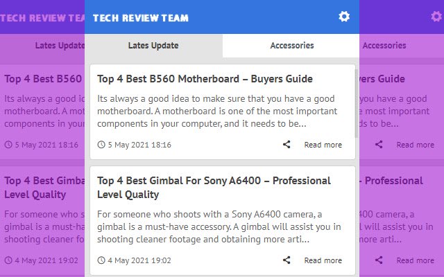 Tech Review Team Latest News Update  from Chrome web store to be run with OffiDocs Chromium online