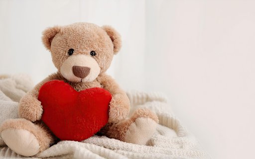 Teddy Bear Holding Heart  from Chrome web store to be run with OffiDocs Chromium online