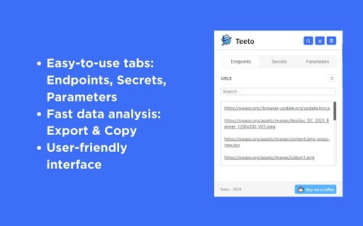 Teeto  from Chrome web store to be run with OffiDocs Chromium online