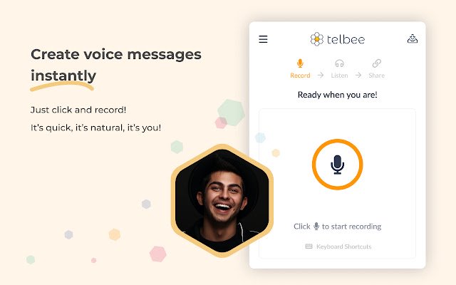 telbee-Voice-Messaging aus dem Chrome-Webstore soll mit OffiDocs Chromium online ausgeführt werden