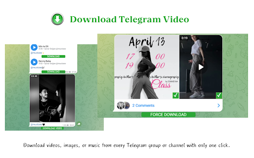 Telegram downloader TG Video Photo Download  from Chrome web store to be run with OffiDocs Chromium online