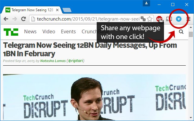 Telegram Share mula sa Chrome web store na tatakbo sa OffiDocs Chromium online