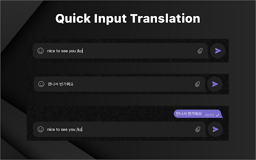 Telegram Translator  from Chrome web store to be run with OffiDocs Chromium online