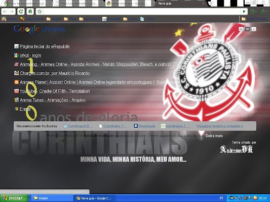 Тема Corinthians grande из интернет-магазина Chrome будет работать с онлайн-версией OffiDocs Chromium