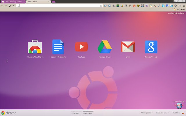 Tema Ubuntu oleh TecnikGeek dari kedai web Chrome untuk dijalankan dengan OffiDocs Chromium dalam talian
