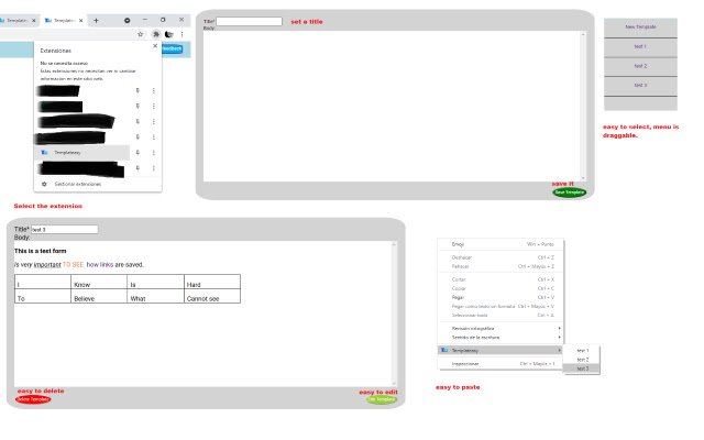 Chrome 网上商店的 Templateasy 将与 OffiDocs Chromium 在线一起运行