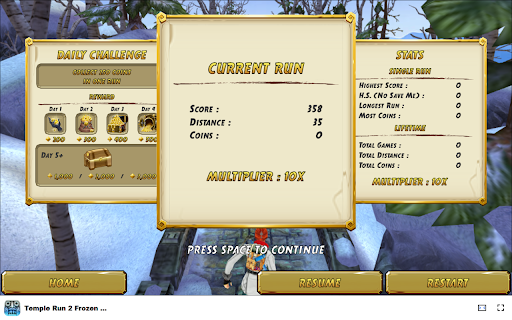 Temple Run 2: Frozen Shadows Escape the icy dangers and claim the idol!  from Chrome web store to be run with OffiDocs Chromium online