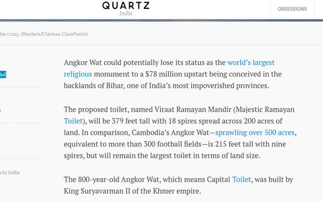 Temples to Toilets จาก Chrome เว็บสโตร์ที่จะทำงานร่วมกับ OffiDocs Chromium ออนไลน์