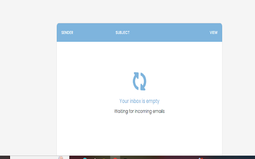 Temp Mail  from Chrome web store to be run with OffiDocs Chromium online
