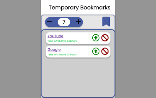 Temporary Bookmarks  from Chrome web store to be run with OffiDocs Chromium online